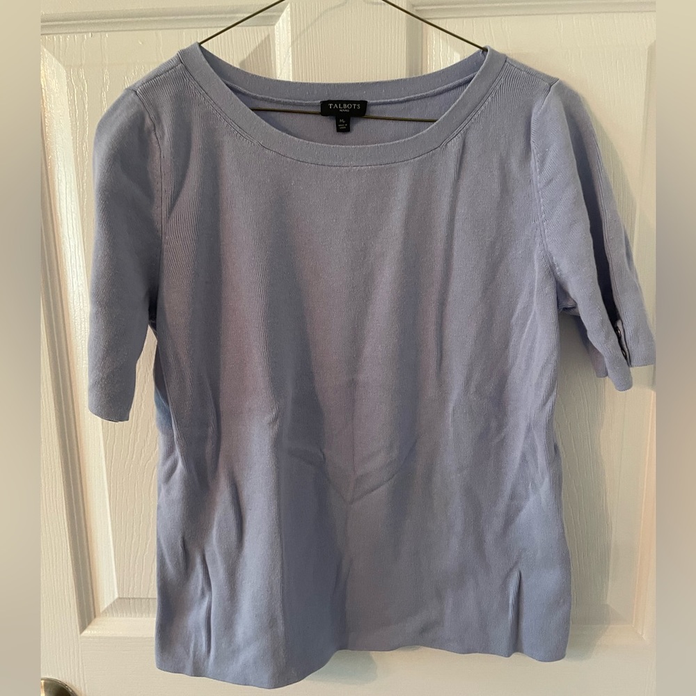 Ladies medium petite top short sleeves Talbots
